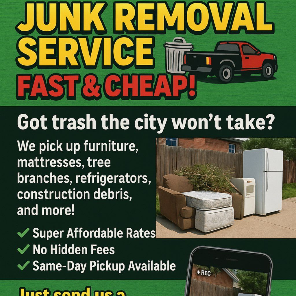 Moving, Delivery, junk removal services