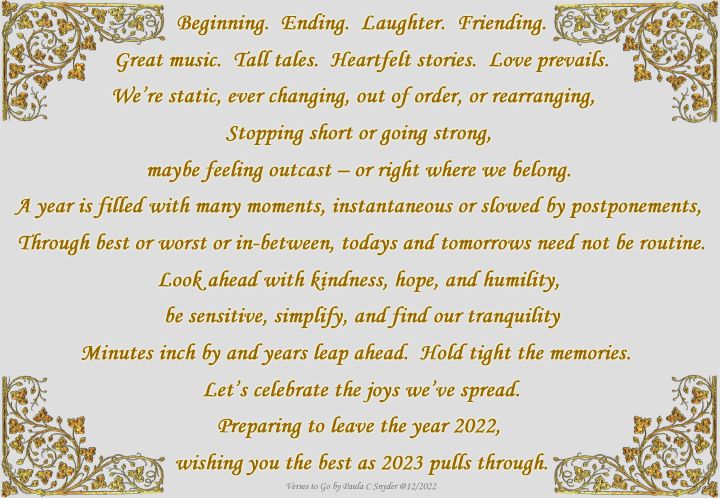 End of Year - Holiday Poem