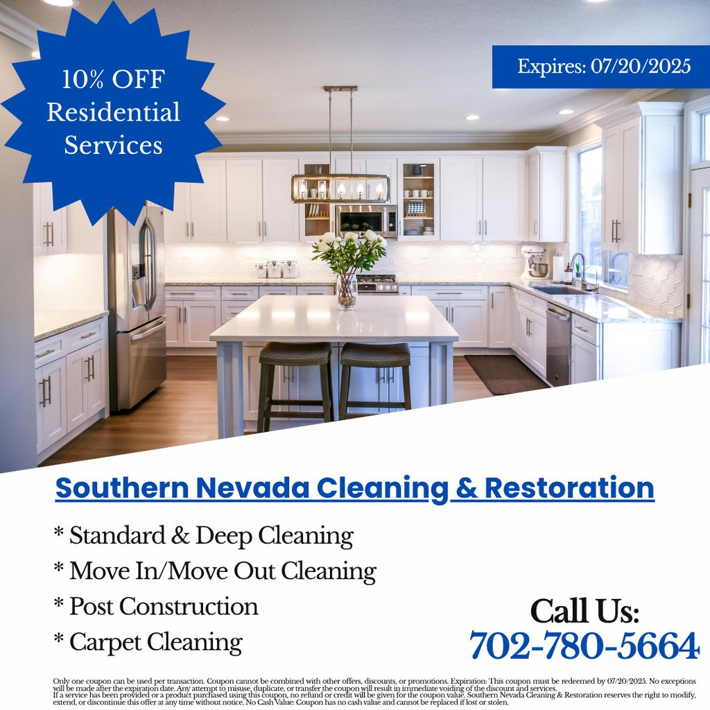 10% off residential cleaning services