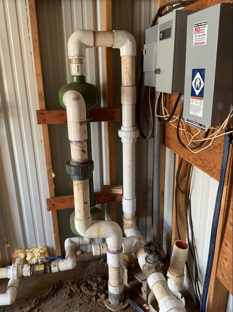Leaking pipe repair in a shed