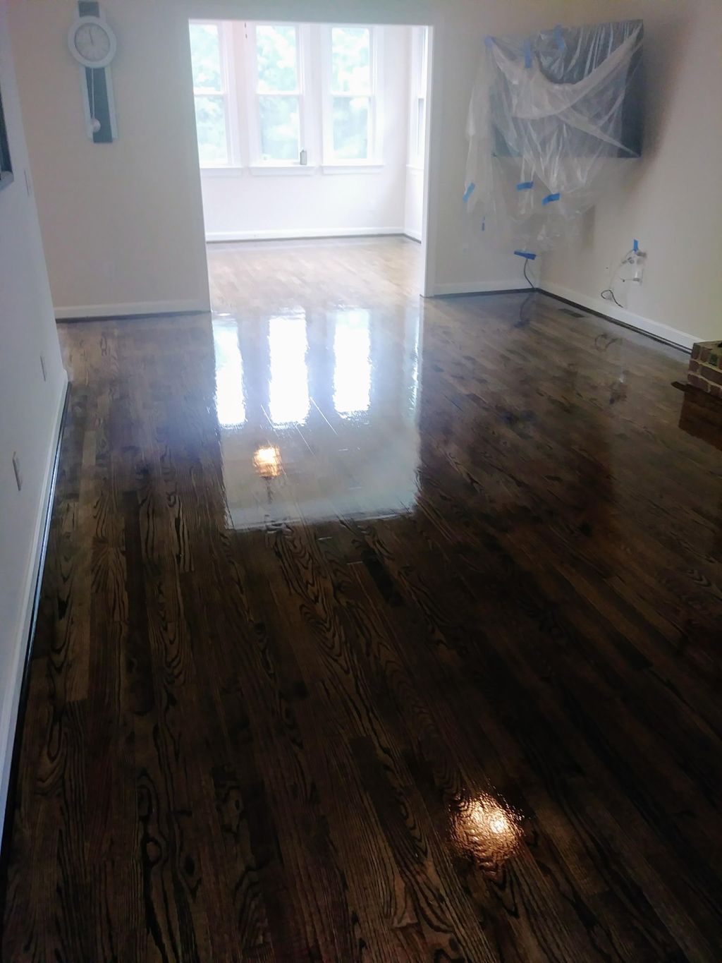 SAND/REFINISH DARK WALNUT STAIN