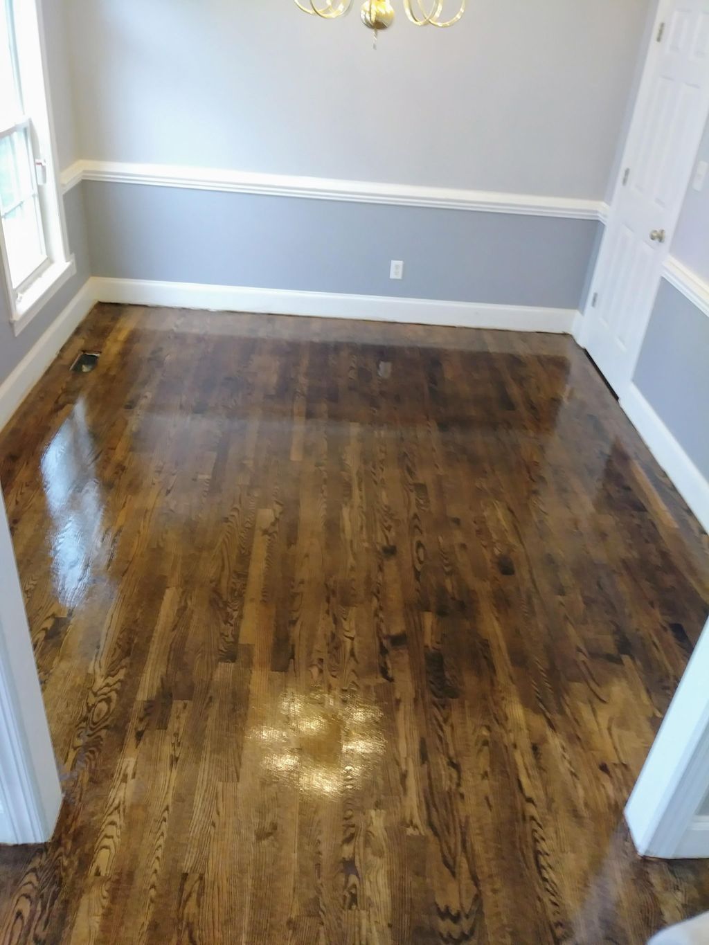 SAND/REFINISH DARK WALNUT STAIN