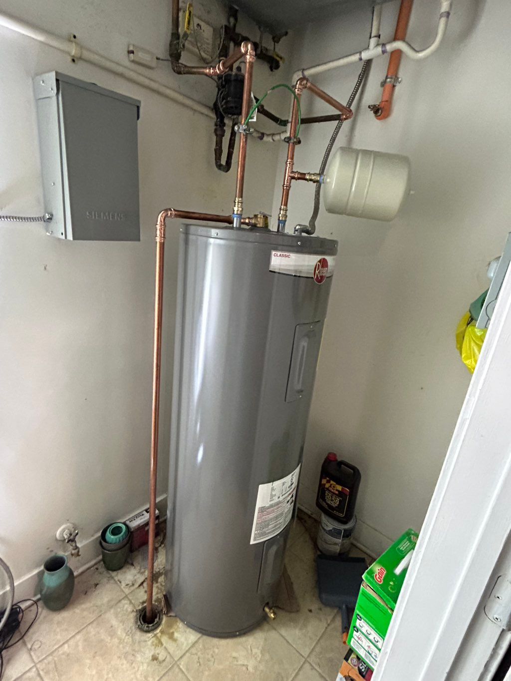 Water heater installation 