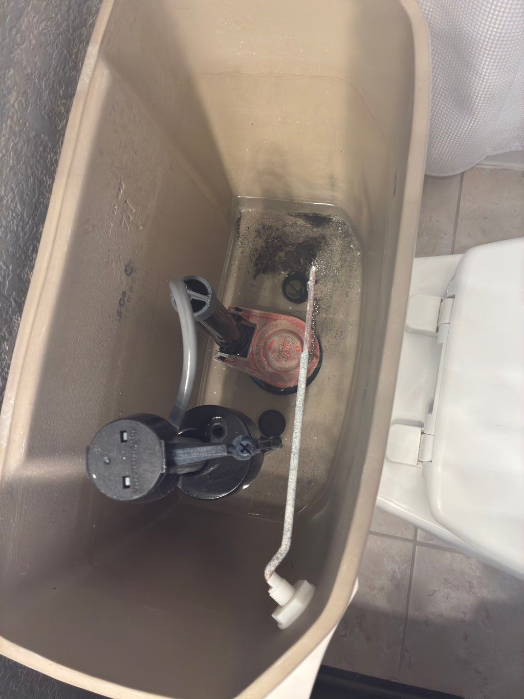 Old toilet tanks parts.