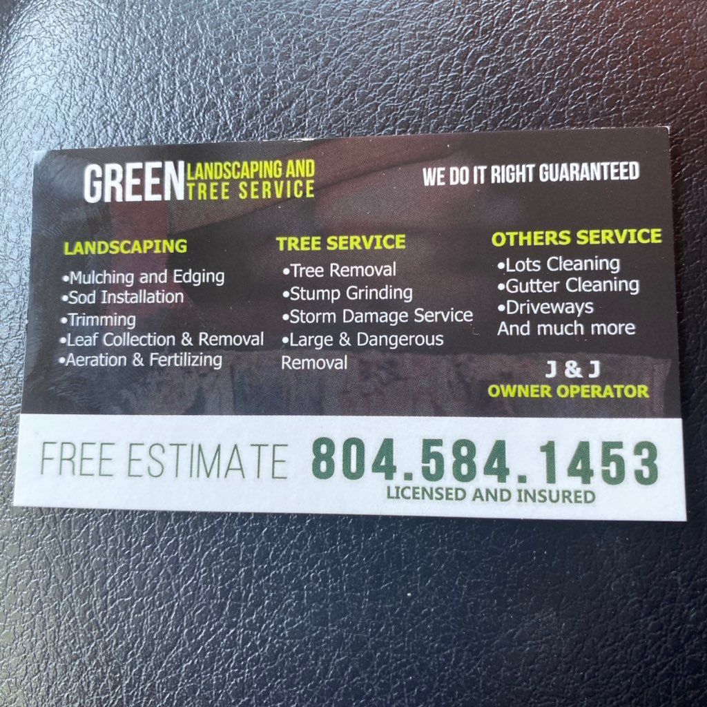 Green landscaping tree service