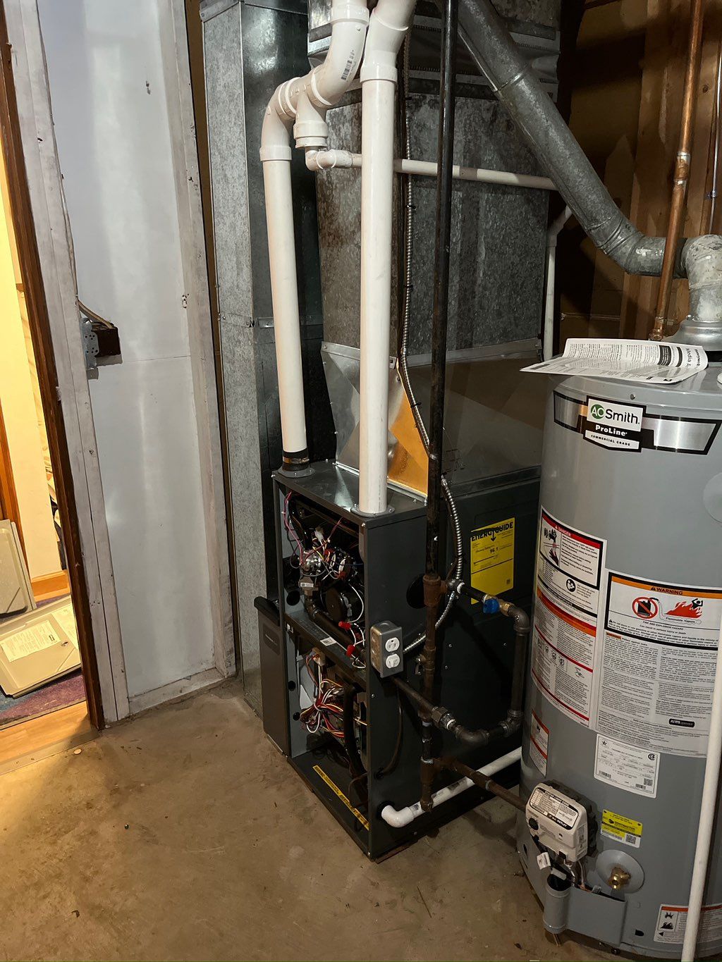 Mid efficiency ➡️ high-efficiency furnace 
Return 