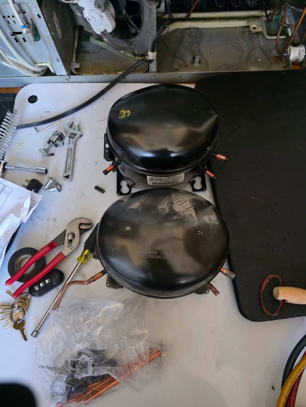compressor change out for a jenn air refrigerator 