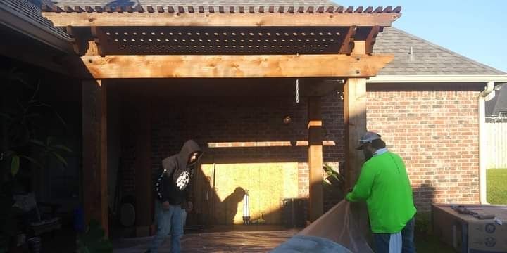 getting ready to stain gotta cover everything 