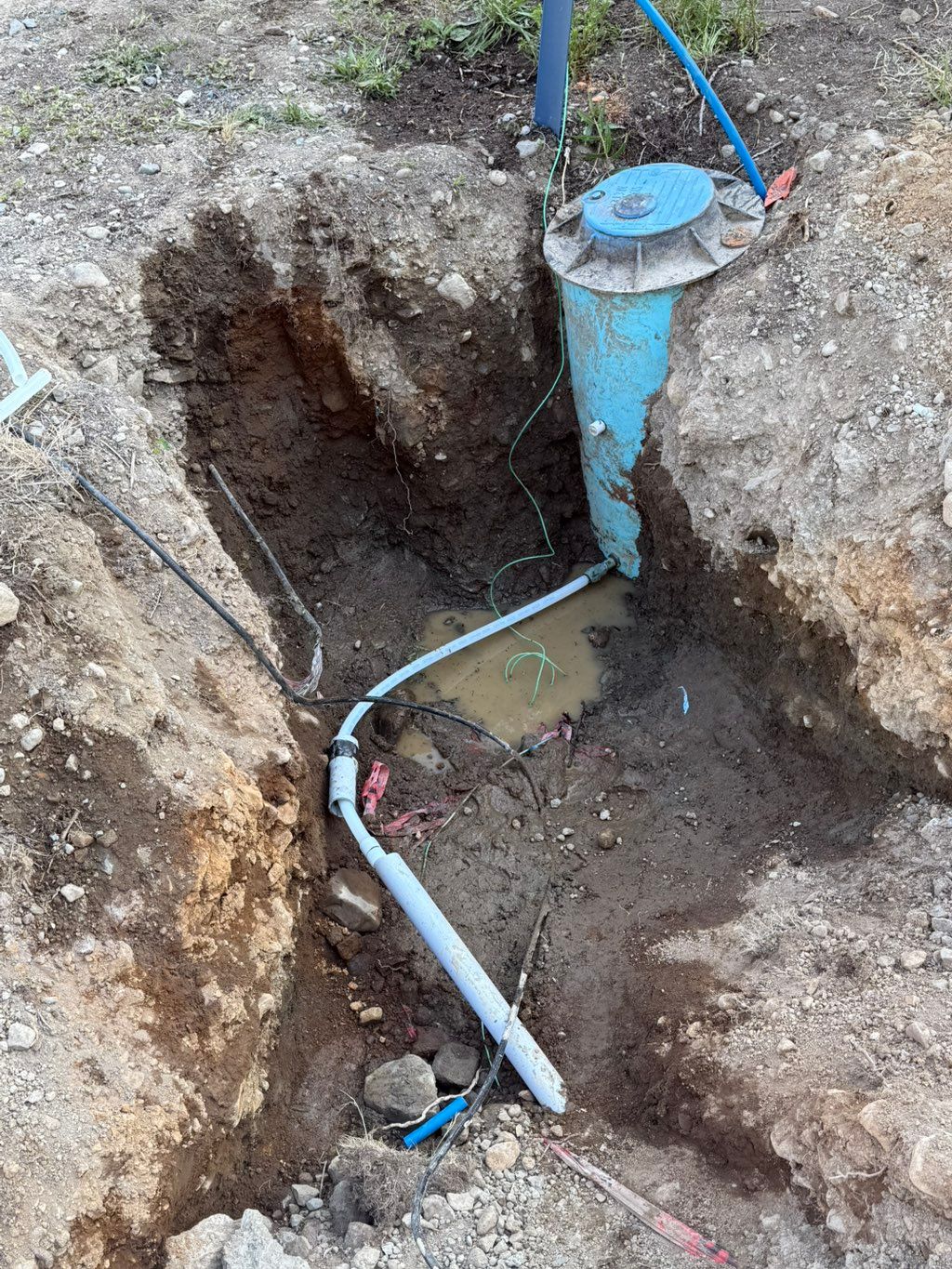 Ground work for Domestic Water from meter to house