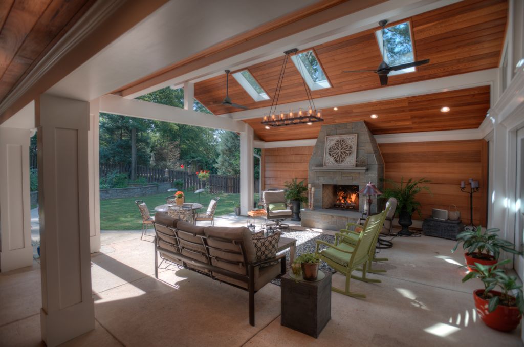 Open Porch with Skylights