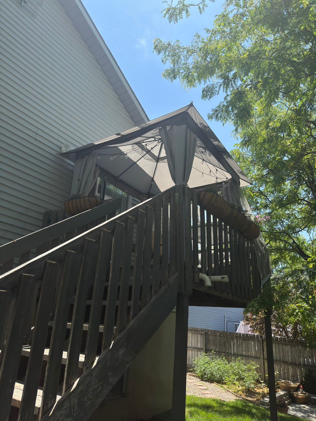 Assembly and installation of outdoor gazebo
