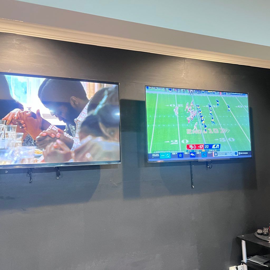 We were able to put the duel TVs in 