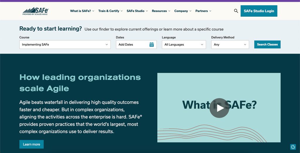 Scaled Agile - helped improve performance, wrote c
