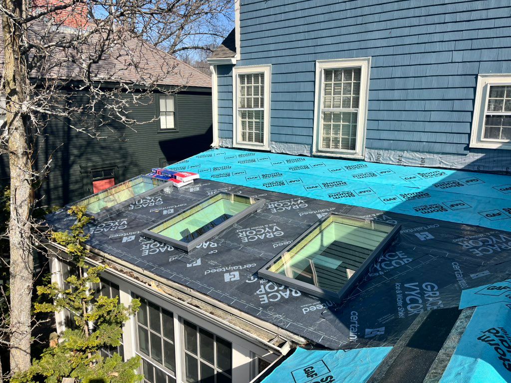 And installed three new skylights done 