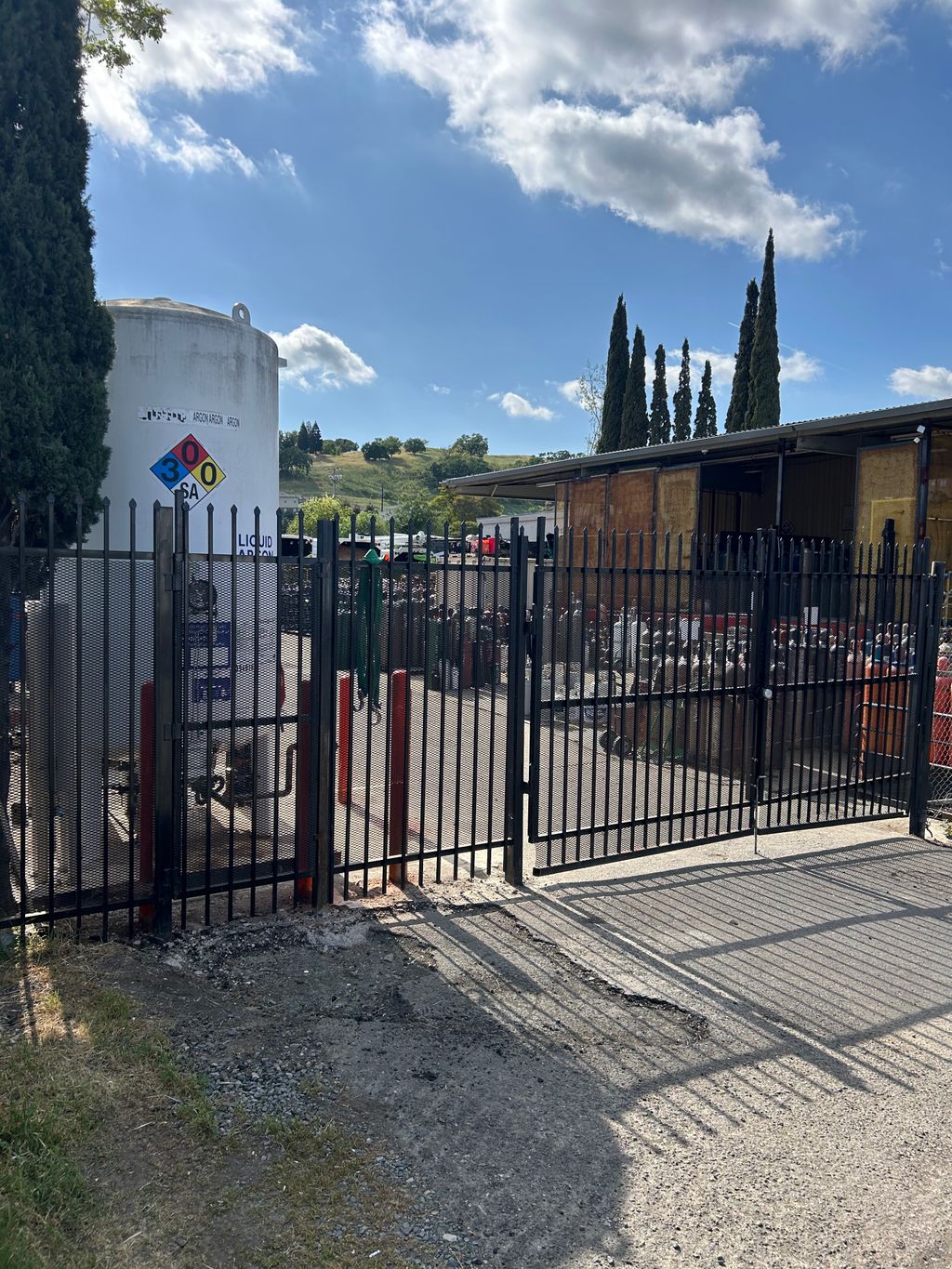 A security fence for East Bay Welding Supply in Ma