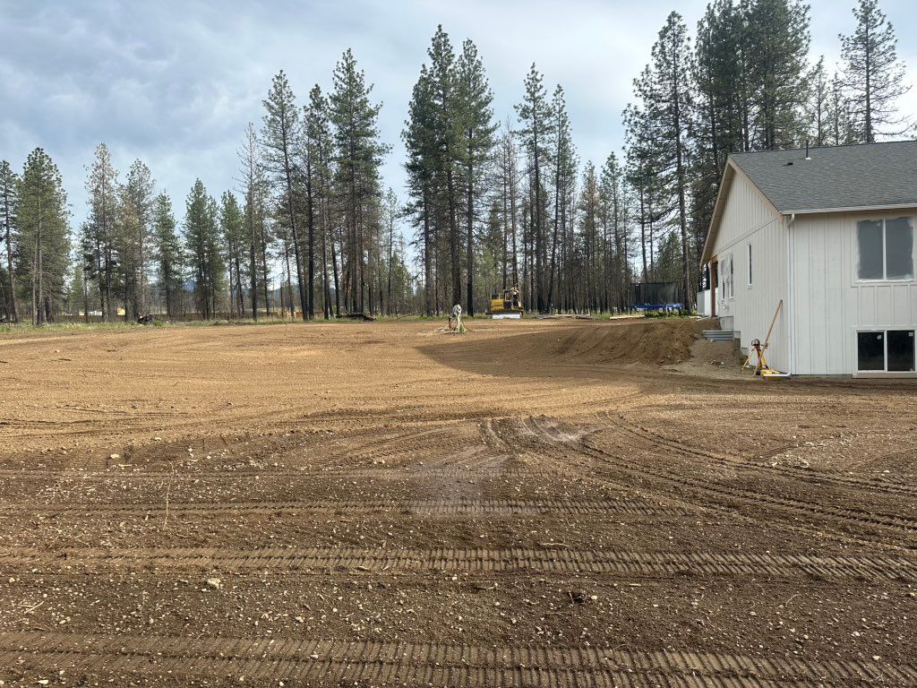 Graded out for new lawn