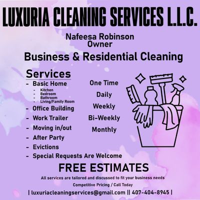 Avatar for Luxuria Cleaning Services LLC