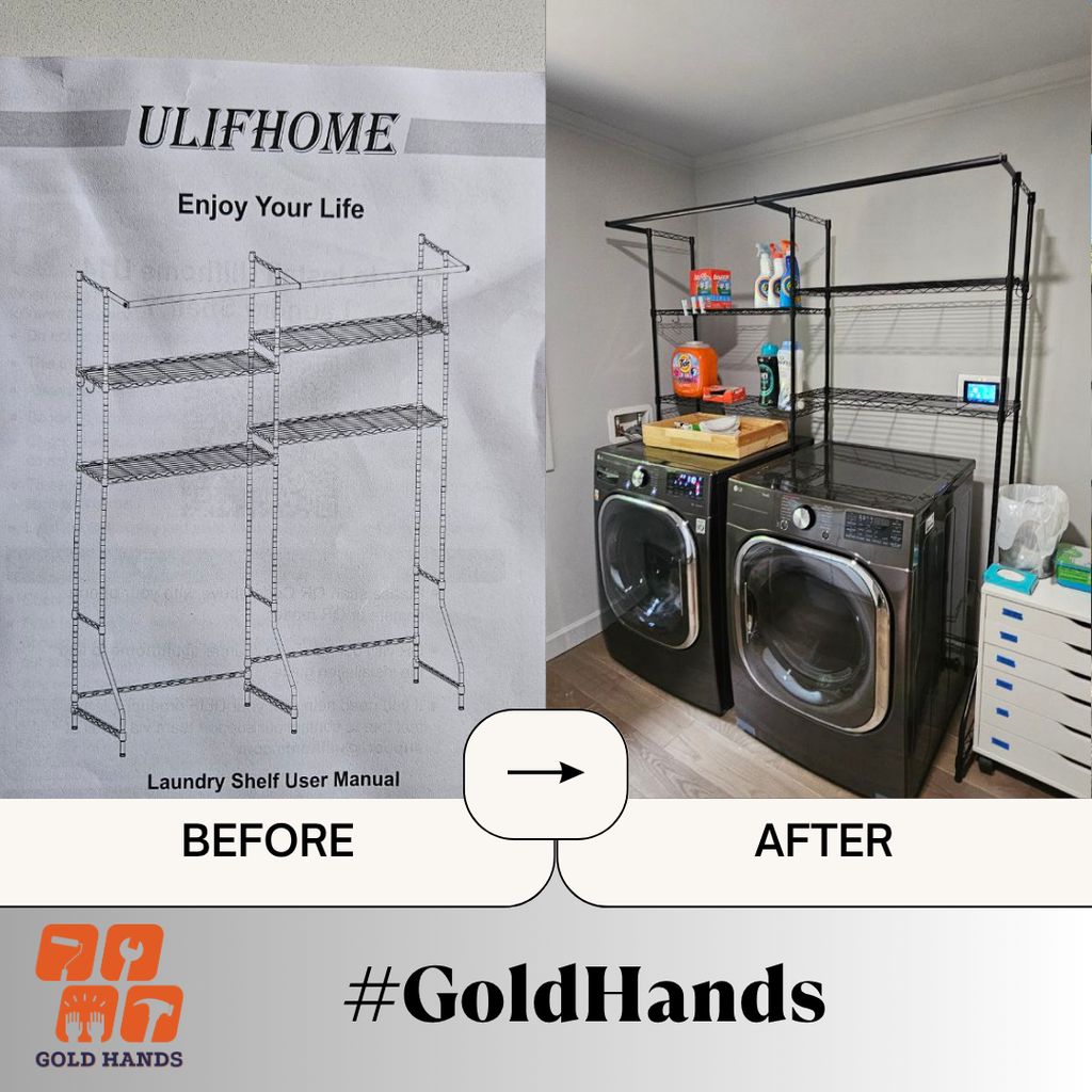 Laundry Shelf Installation 