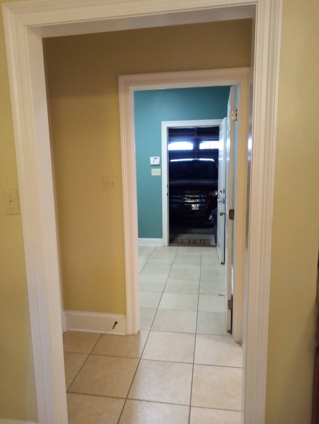 bedroom and hallway painted