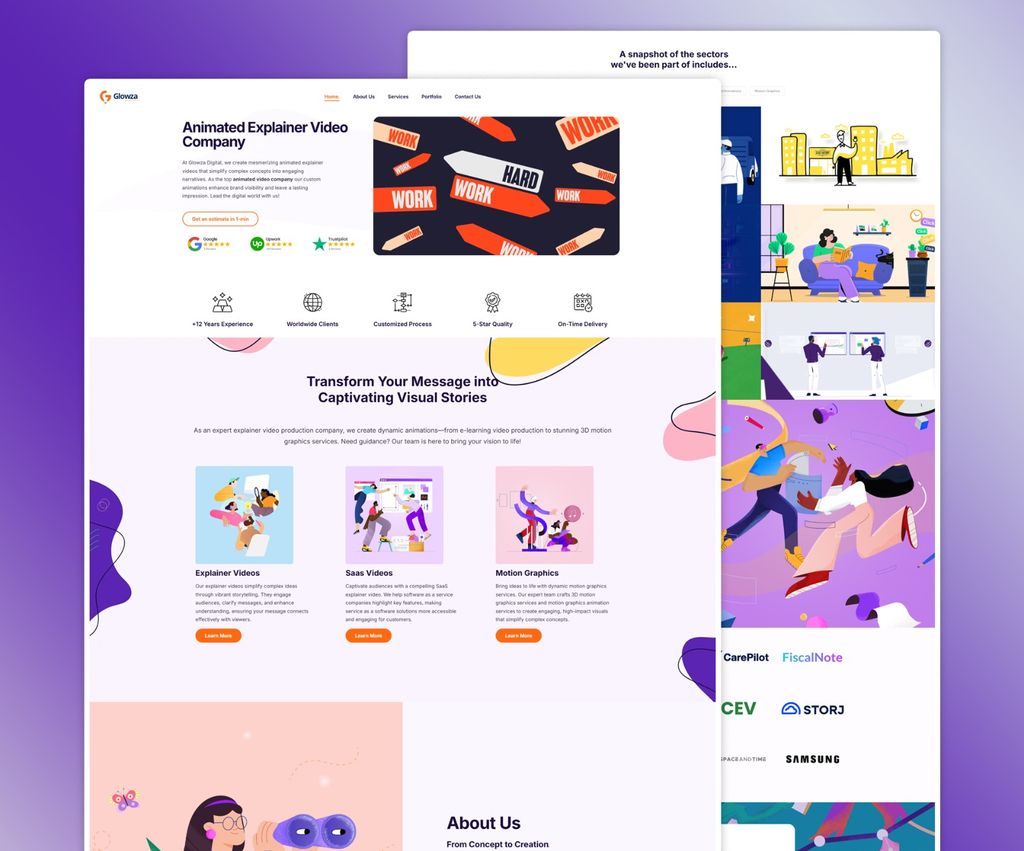 Glowza Digital Website