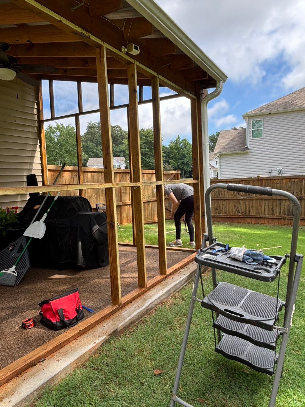 Porch rescreen
