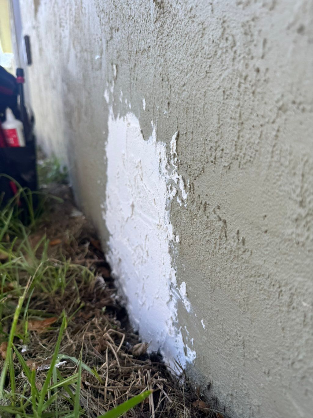 Stucco repair after finished 