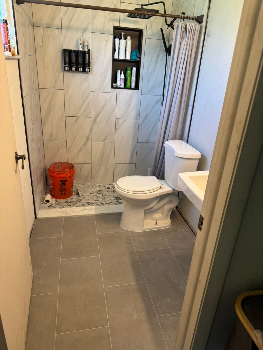 Bathroom remodel completely gutted and replaced dr