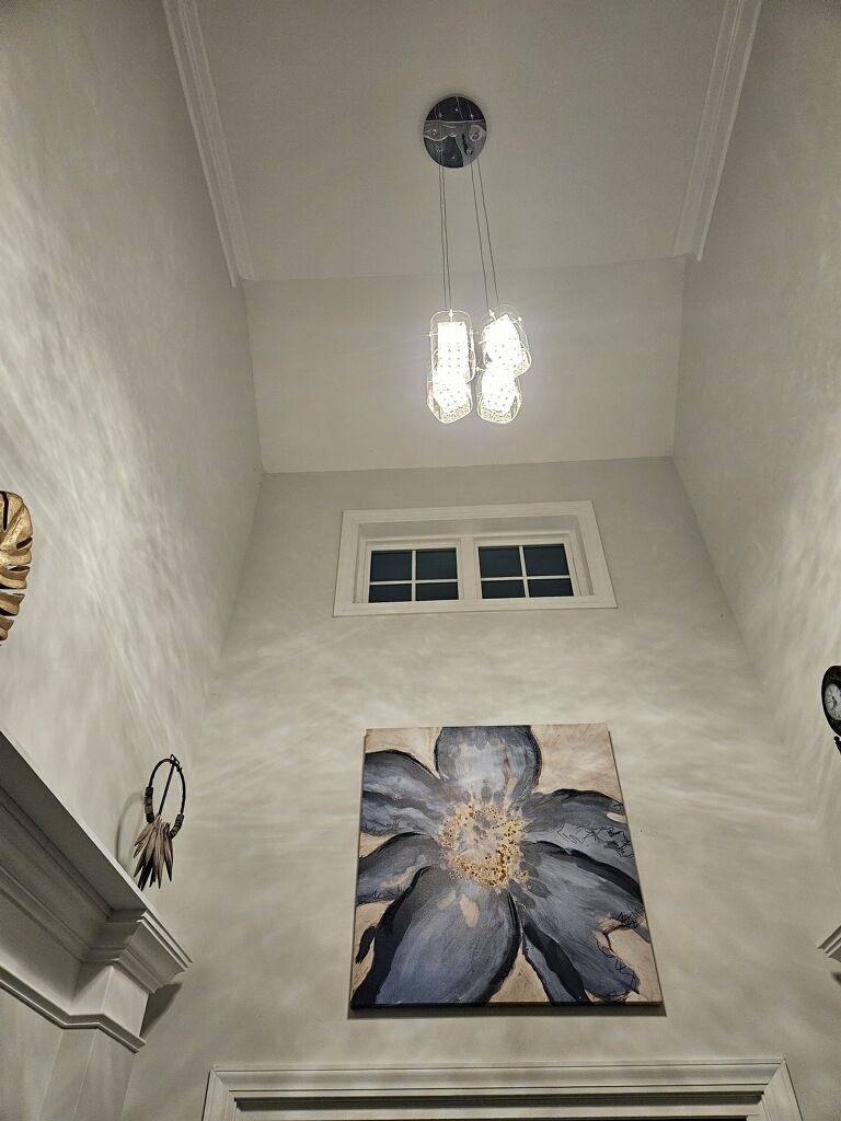20 foot Foyer Chandelier AFTER. 