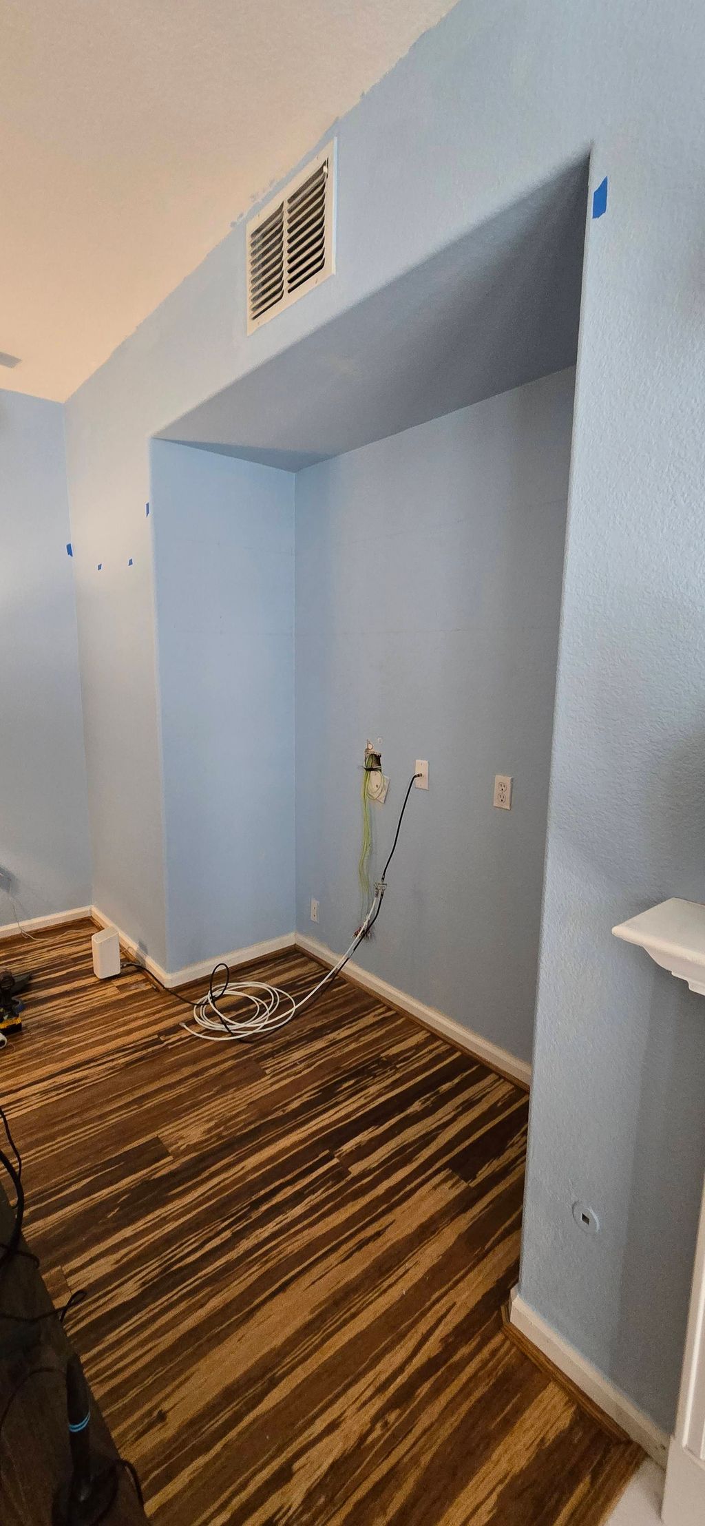 customer(s) wanted a cabinet built into recessed w