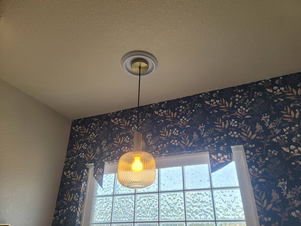 Replacing the spot light with a chandelier.