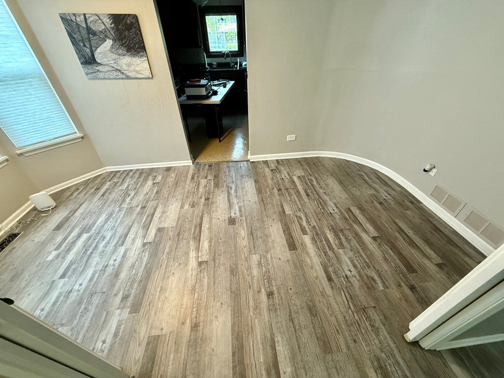 New luxury vinyl plank installation 
