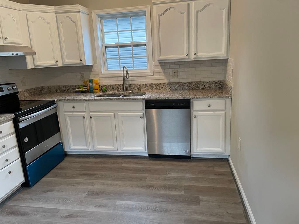 After cabinets were painted walls trim ceiling and
