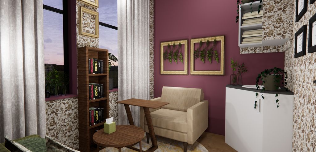 Therapy + wellness office space concept rendering