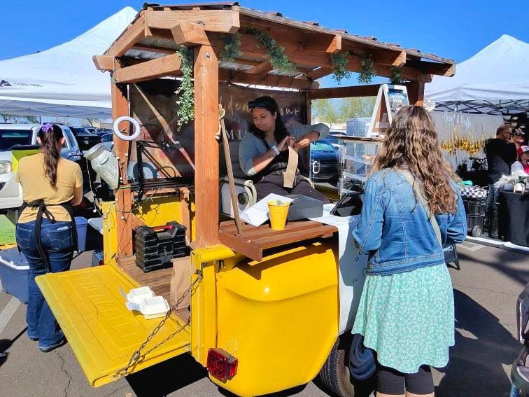 Our cute food cart - Sunnie the Trailer! Available