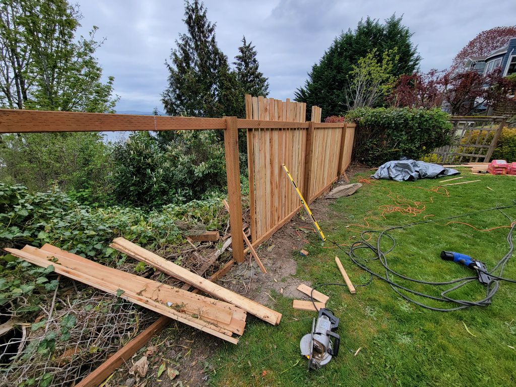 Seattle fence job building progression!