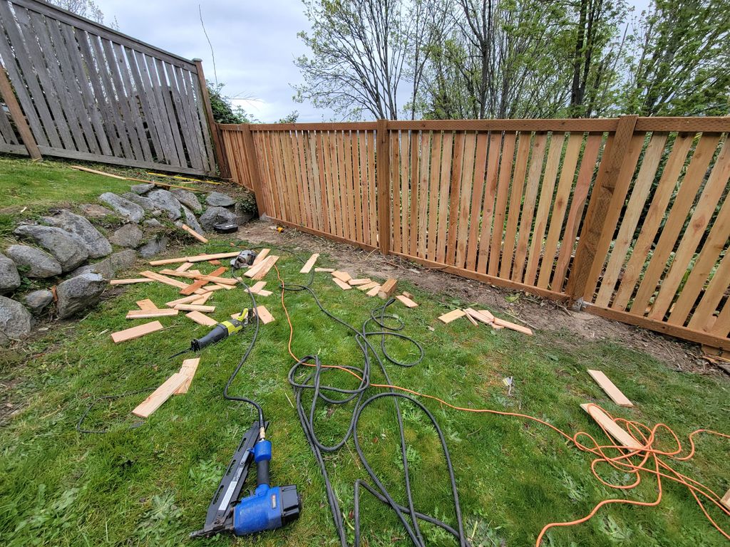 Seattle fence job building progression!