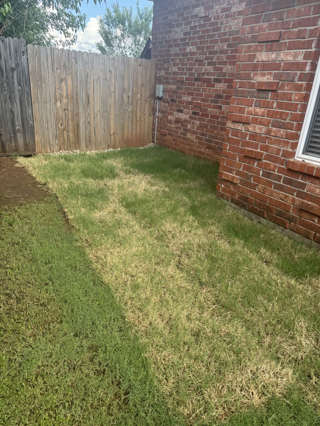 After - added dirt and created a slope to allow fo