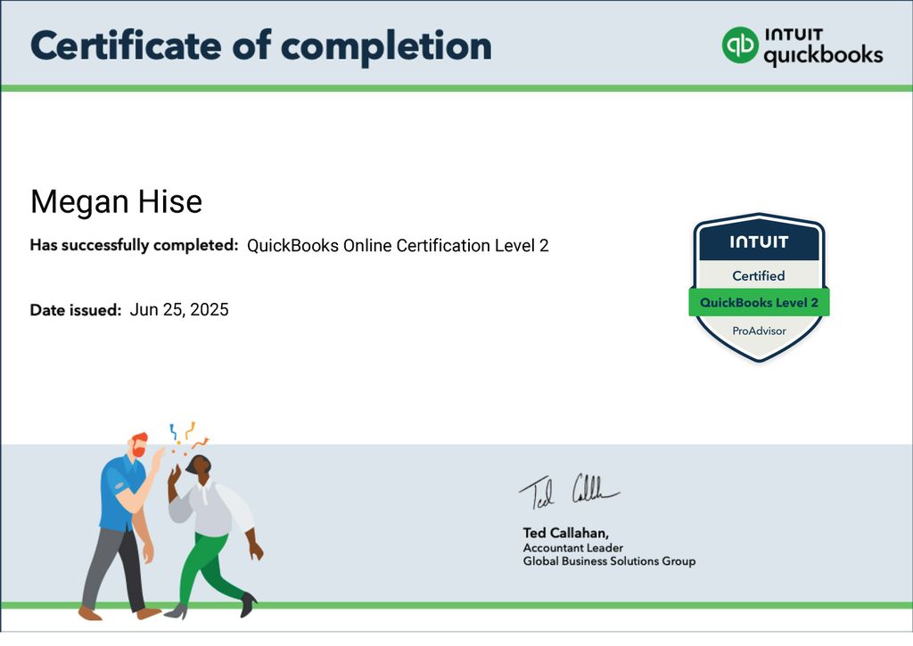 Quickbooks Online Level 2 Certification