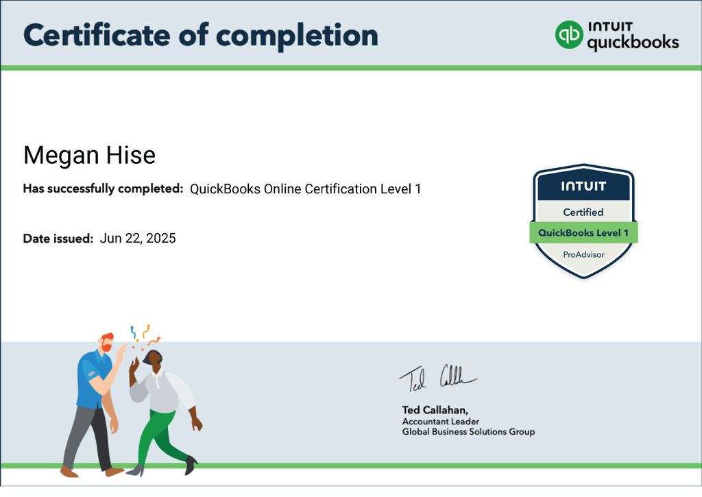 Quickbooks Online Level 1 Certification
