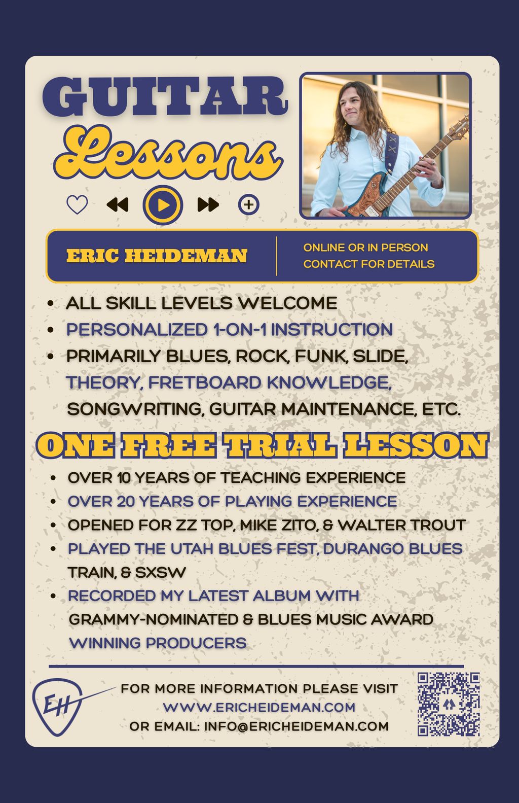Eric Heideman Lessons