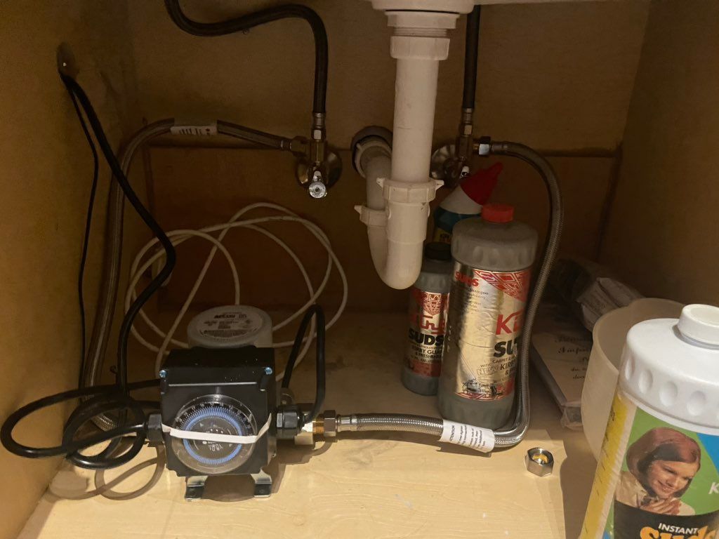 Installation of hot water recirculating pump 