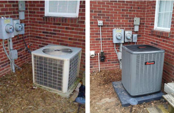 This customer had a new air conditioner installed