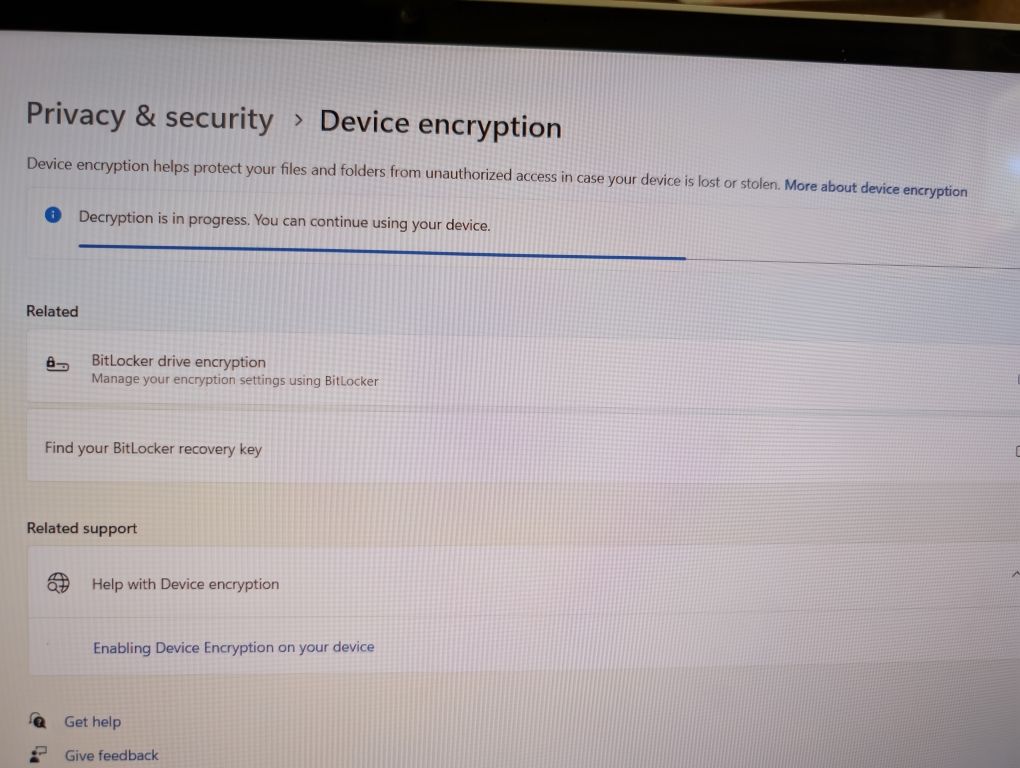 bitlocker encryption locked out client