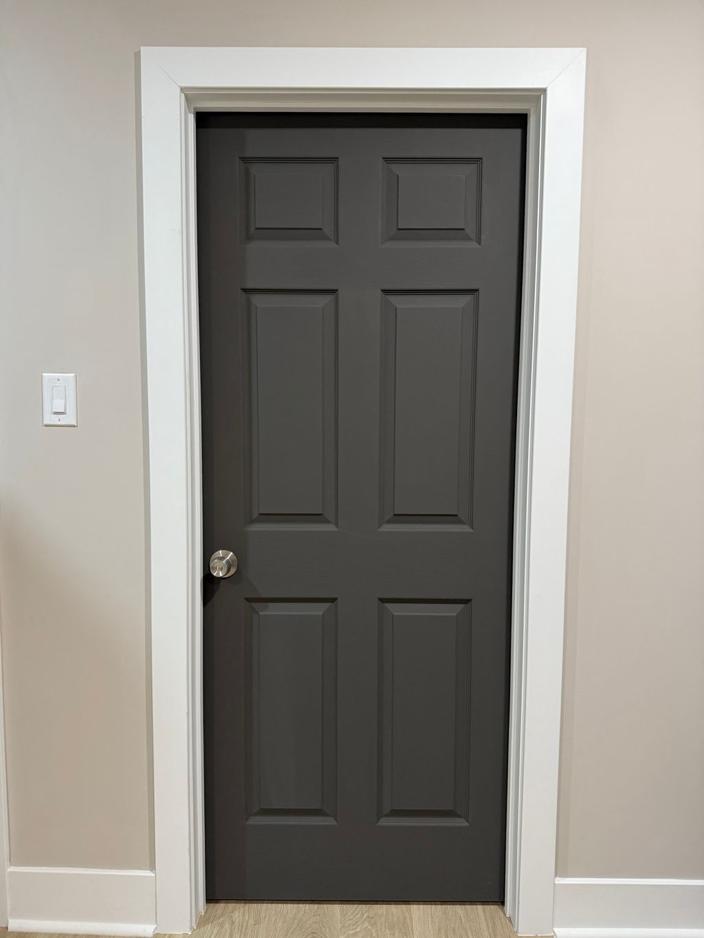 The door makes a statement, the trim supports it!