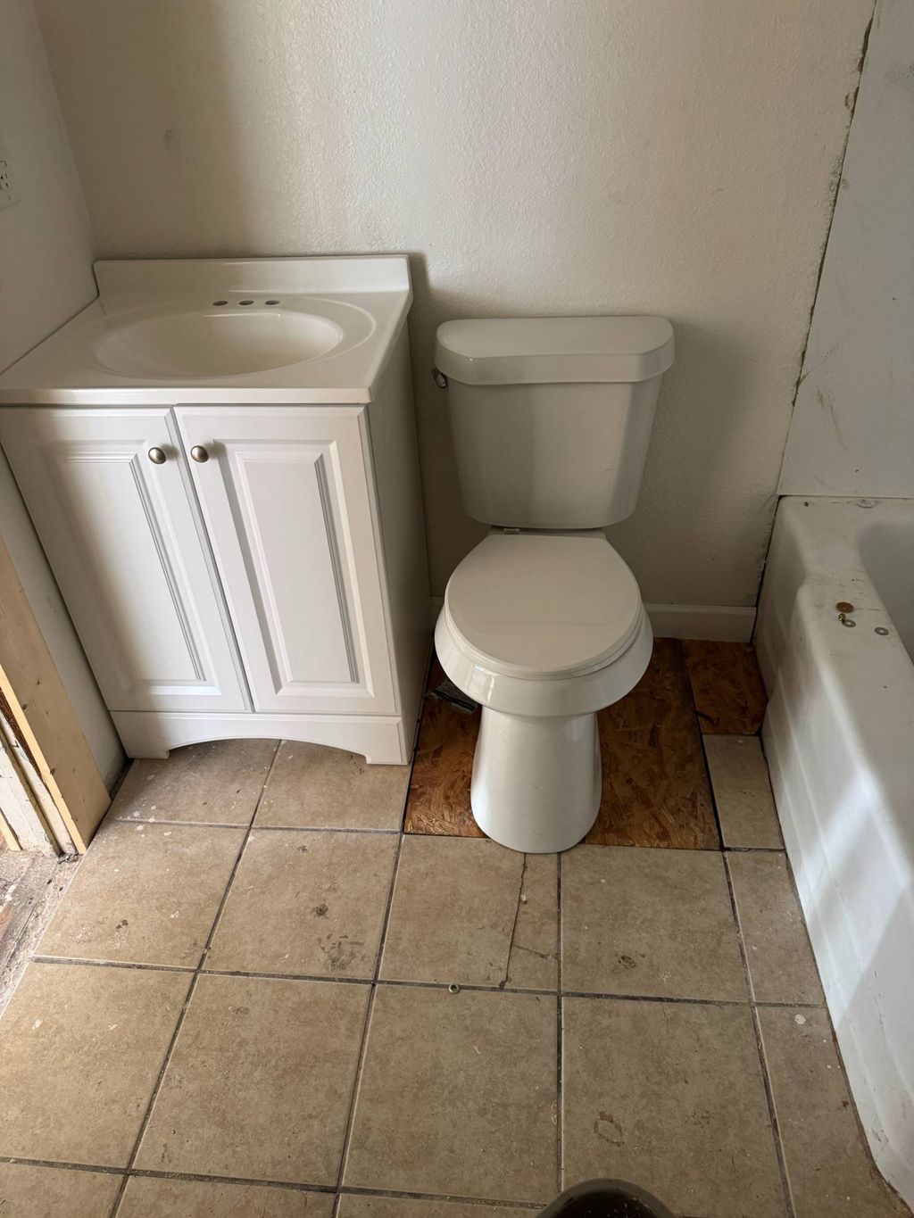 installed new toilet and vanity