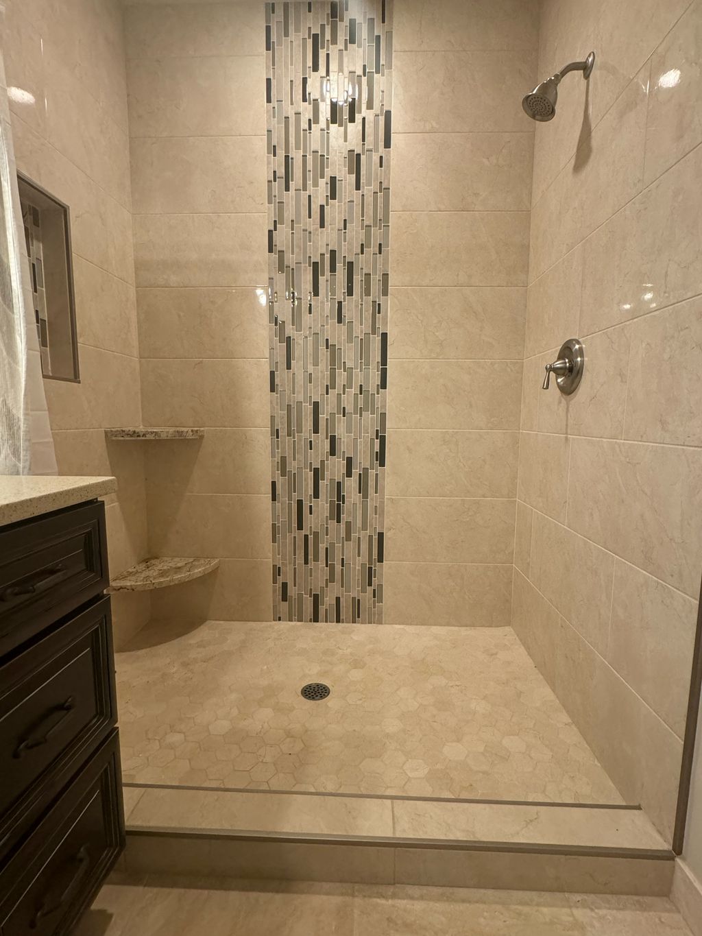 Tile, grout, shower installation