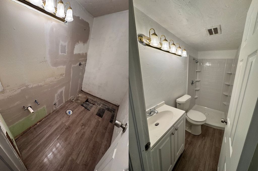 Bathroom Remodel. 1/2 Bathroom Converted to full B