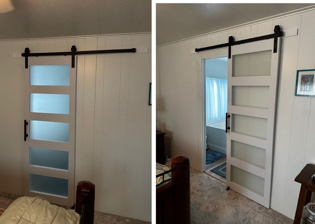 Sliding door kit assembly and install 