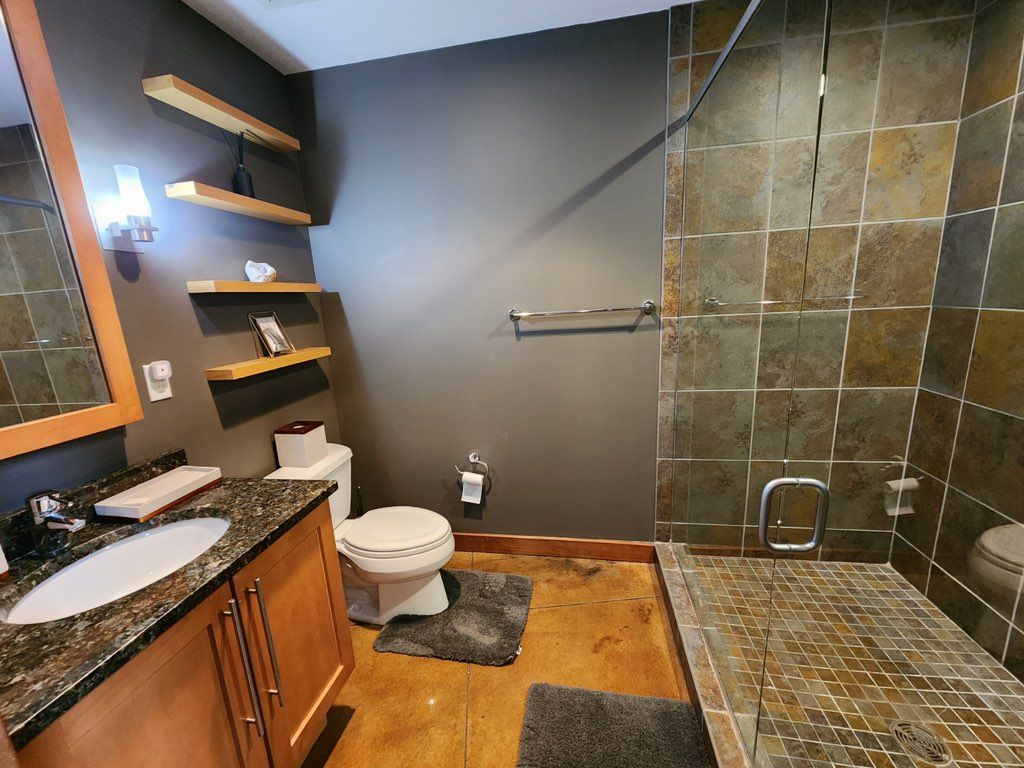 Shower glass so clean almost looks like it’s not t