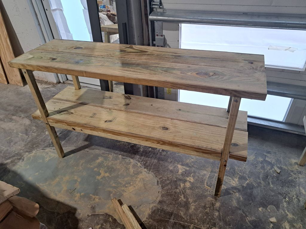 Making a wine rack.